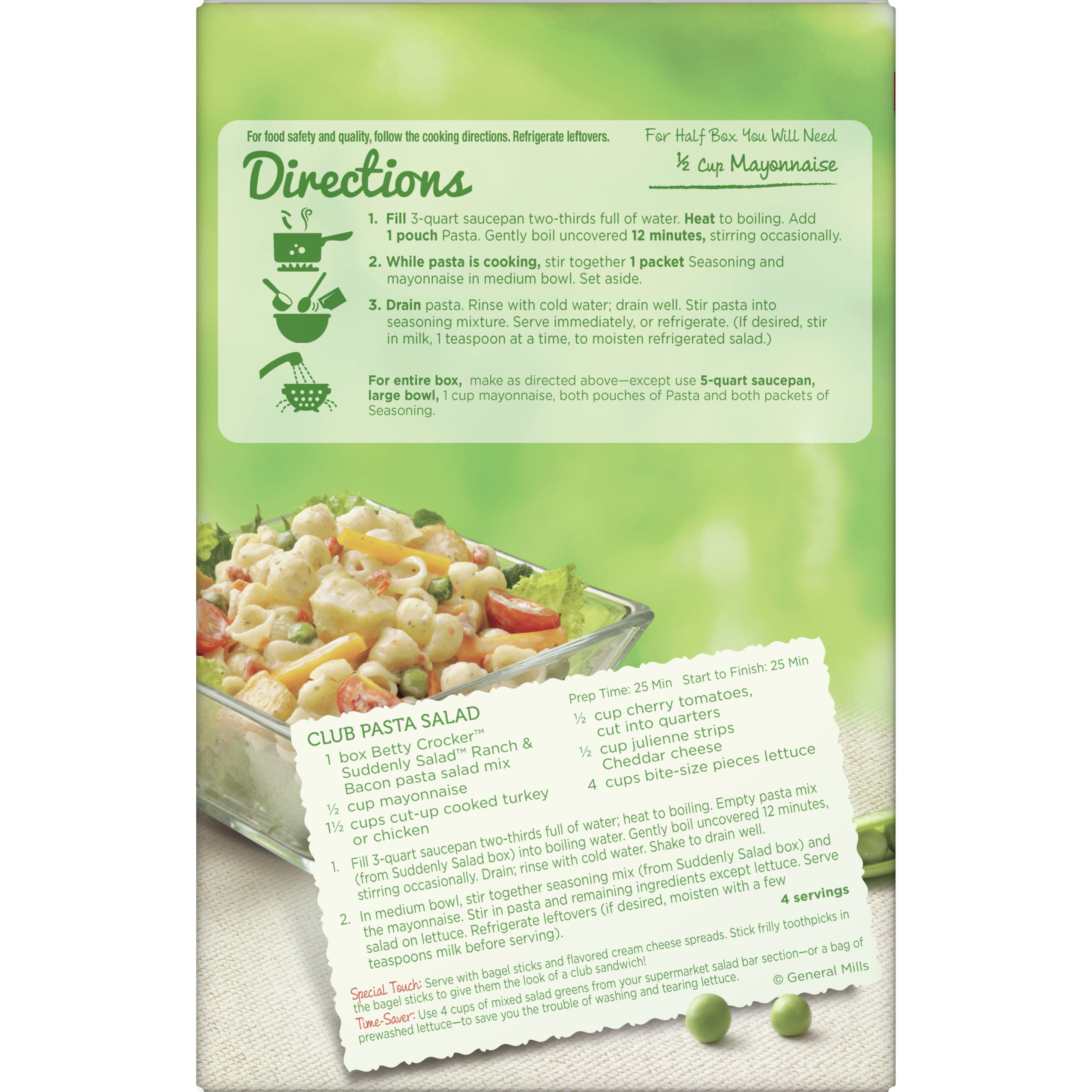 (4 pack) Suddenly Salad Ranch and Bacon Pasta Salad Twin Pack
