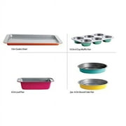 Gibson Colorsplash Ayden 5-Piece Bakeware Set, Assorted Colors