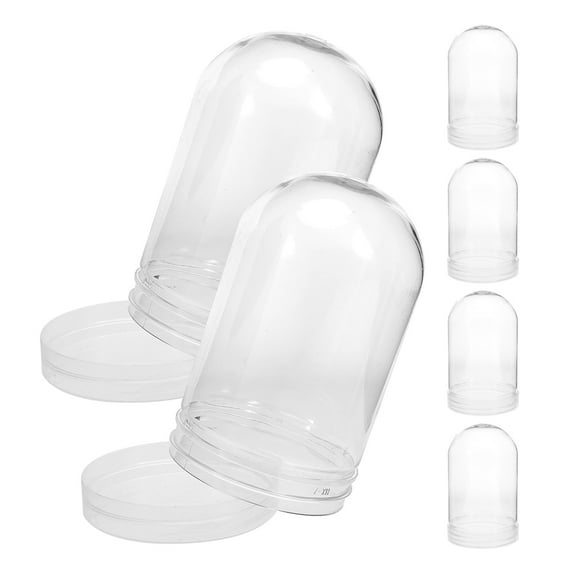 Raindrops 6Pcs Snow Globe Tumbler Supplies With Clear Plastic Balls For Diy Crafting 10.00X6.30X6.30Cm