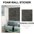 thumbnail image 3 of OUNONA Wallpaper Removable Brick Foam Black Gray Living Room 1Set, 3 of 8