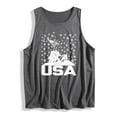 thumbnail image 4 of Fartey Memorial Day Tank Tops for Women 2025 American Flag Patriotic Tees Cotton Sleeveless Shirts 4th of July Summer Crew Neck Tshirt Casual Going Out Tops Gray XL, 4 of 4