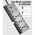 thumbnail image 2 of Regleta Multifunción Con 7 Tomas Y 2 Puertos Usb + 1 Tipo-c Lab.G, egro, 2 of 5