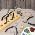 thumbnail image 2 of The Beadsmith Slim Line Pliers Set – Extra Fine Tips – 4.5 Inches, 4-Pieces: Round Nose, Chain Nose, Flat Nose & Semi-flush Side Cutter – Leatherette Carrying Case Included – Tools for Jewelry Making, 2 of 7
