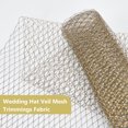 thumbnail image 4 of Nylon Mesh Lace Fabric for Bride Veil Decoration Dark Goldenrod 25.2~25.5x0.03cm about 2m/pc, 4 of 7