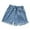 F107 Blue, variant on Likimi Toddler Girls Denim Shorts Casual Solid Color Elastic Waistband Fashion Summer Shorts With Pocket Blue Size 6-7 Years