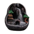 thumbnail image 2 of Sunjoy Tech Backflow Burner Large Hole Funnel Smoke Out Quickly Exquisite Carved Resin Aromatherapy Ornament Retro Mountain Waterfall Incense Burner Home Decor, 2 of 8