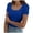 Blue, variant on Women's Summer Square Neck Ribbed Tee Slim Fitted Casual Short Sleeve Top Oversized T-shirts Short Sleeve Crewneck Casual Tops