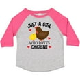 thumbnail image 3 of Inktastic Just a Girl Who Loves Chickens Girls Toddler T-Shirt, 3 of 5