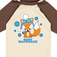 thumbnail image 4 of Inktastic Happy Hanukkah with Fox and Snowflakes Boys or Girls Long Sleeve Baby Bodysuit, 4 of 5