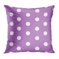 thumbnail image 1 of BOSDECO Colorful Violet Polka Dot Pattern White Abstract Big Circle Color PillowCase Pillow Cover 20x20 inch, 1 of 1