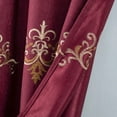 thumbnail image 3 of Betsy Macrame Embroidered Window Curtain Panel Bonnie - Burgundy, 3 of 5