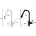 thumbnail image 5 of Kitchen Faucet with Pull Out Spray Kitchen Sink faucets Telescopic 360° Rotatable Brass Multifunction Kitchen Mixer Faucet-White, 5 of 7