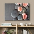 thumbnail image 2 of wall26 Canvas Print Wall Art Gray Stones with Pink Daisy Flowers Floral Nature Photography Realism Bohemian Scenic Relax/Calm Cool for Living Room, Bedroom, Office - 24"x36", 2 of 5