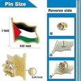 thumbnail image 4 of Pin de la bandera de Palestina, broche de esmalte nacional de Palestina, recuerdo del país, insignia de metal con personalidad, accesorios de joyería, 5 piezas, 4 of 5