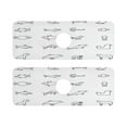 thumbnail image 2 of Simple Animal Line Drawings Extra Long Silicone Algae Sink Mat 30x5.4in 2 Pack Waterproof Pad for Large Faucets, RV and Bathroom Sink, 2 of 10