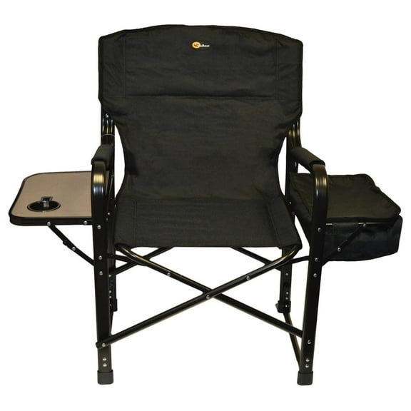 Drevy 49580 El Capitan Folding Director Chair with Tray and Cooler Bag, Black
