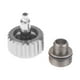 thumbnail image 1 of Corona de reloj de 6 mm, ligera, para reparación de relojes con vástago largo, repuesto resistente argén, 1 of 9