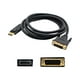 AddOn DisplayPort DVI-D Câble Adaptateur vers de 10 Pieds - Câble DisplayPort - DisplayPort (M) vers DVI-D (M) - 10 Pieds - Noir – image 2 sur 3