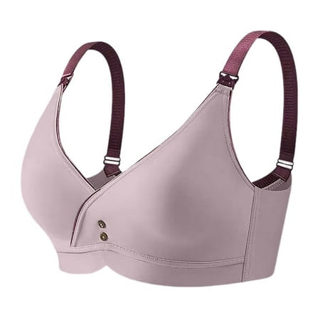 Gunia Womens Maternity Bras Nursing Bra Wireless Thin Open Button Bra Comfortable Underwear