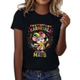 thumbnail image 3 of XAOFW Women's T-Shirts Carnival Short Sleeve Crewneck Cartoon Print T Shirt Daily Wear Relaxed Fit Tee Shirts Party Night Trendy Cozy Top, 3 of 6