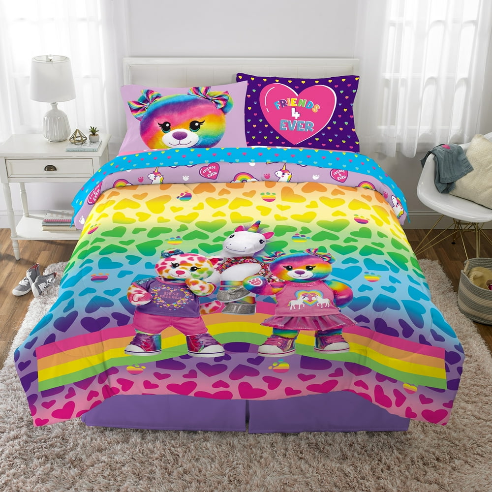 Build-A-Bear Workshop Bed-in-a-Bag, Kids Bedding Bundle Set, 5-Piece