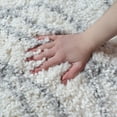 thumbnail image 5 of Botanical Plush Shag Indoor Transitional Area Rug, Grey/Cream, 8' x 10', 5 of 9