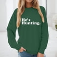 thumbnail image 2 of Womens Oversized Sweatshirt Crewneck Long Sleeve Fleece Lined Pullover Tops Fall Outfits Winter Clothes Green XL, 2 of 7