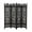 Black Handmade Foldable Partition Carved 4 Panel Floral Floral Rectangle 80" x 1" x 72", variant on DecMode 80" x 72" Black Wood Floral Handmade Foldable Partition Carved 4 Panel Room Divider Screen, 1-Piece