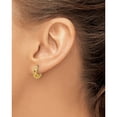 thumbnail image 3 of 14K Yellow Gold Textured J Hoop Post Earrings (Width 5.5) (Length 12.75) - Jbsp, 3 of 5