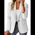 thumbnail image 1 of Blazer Informal de Otoño para Mujer, Ligero, con Forro Completo, Cuello de Solapa con Botones, Ajustado, Moderno y con Bolsillo S, 1 of 10