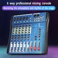 thumbnail image 3 of 6 Channel Stereo Mixer, 6 Channel Sound Mixer Iron Shell Plug and Play USB  for Studio for Podcasting US Plug, 3 of 7