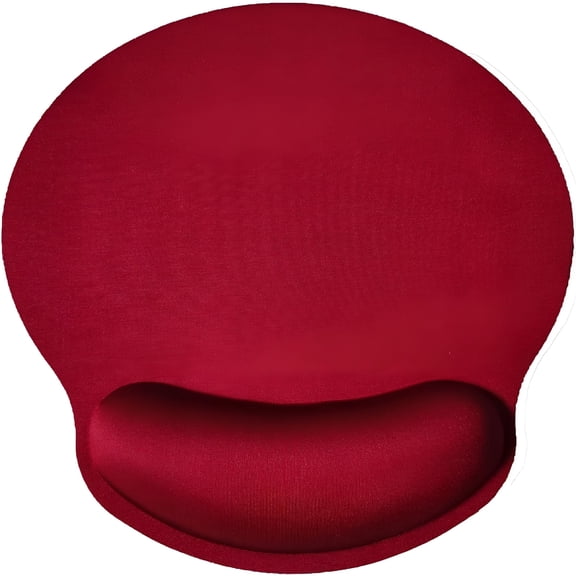 LAMIRO Mouse Pad with Wrist Support, Ergonomic Mouse Pad with Memory Foam Wrist Rest Cushion, Non-Slip Rubber Base Gaming Mice Pad for Home Office Computer Laptop, Red