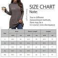 thumbnail image 6 of FEOYA Tunic Tops Long Sleeve for Ladies Turtleneck Pullover Sweaters Women Side Split Fall Sweaters Loose spring Sweatshirt Jacquard Kint XL Brown, 6 of 6