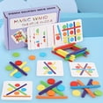 thumbnail image 1 of Montessori Early Education Magic Wand Creative Puzzle - Geometric Building Set with Colorful Wooden Sticks & Circles - Logic & Focus Training Game for Ages 3-6, 1 of 5