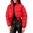 thumbnail image 1 of Veste Matelassée Courte pour Femmes, Manteau d'Extérieur Rouge m, 1 of 8