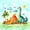 Green Orange, variant on Metsweet Watercolor Dinosaur Twin Sheets 3pcs, Cartoon Jungle Animal Bedding, Orange Green,1 Fitted Sheet, 1 Flat Sheet and 1 Pillowcase