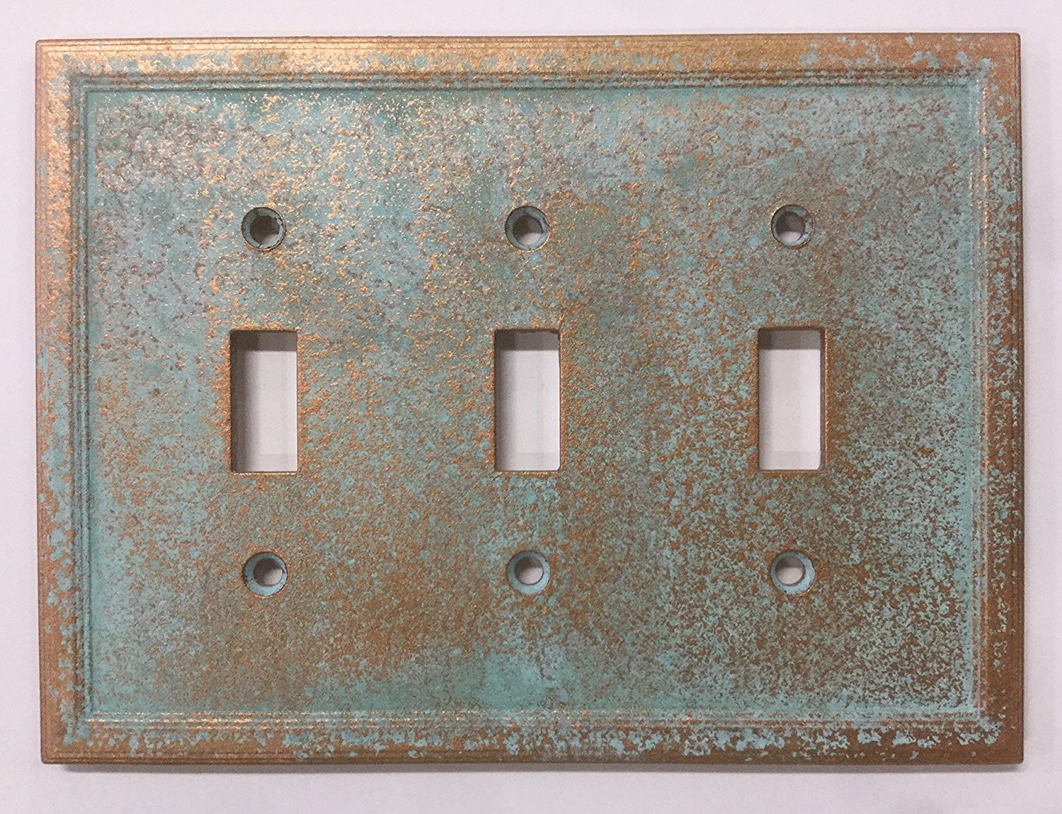 Aged Patina Triple Light Switch Cover