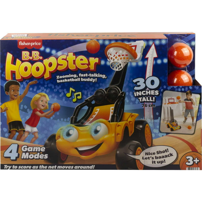 Fisher-Price B.B. Hoopster Electronic Basketball Toy with Lights & Sounds  for Kids, 2 Balls 