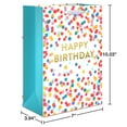 thumbnail image 4 of American Greetings 10 in. Medium White Birthday Gift Bag for Her, Scattered Confetti (1-Count), 4 of 4