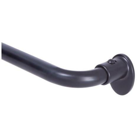 48" - 86" Black Wrap Around Curtain Rod