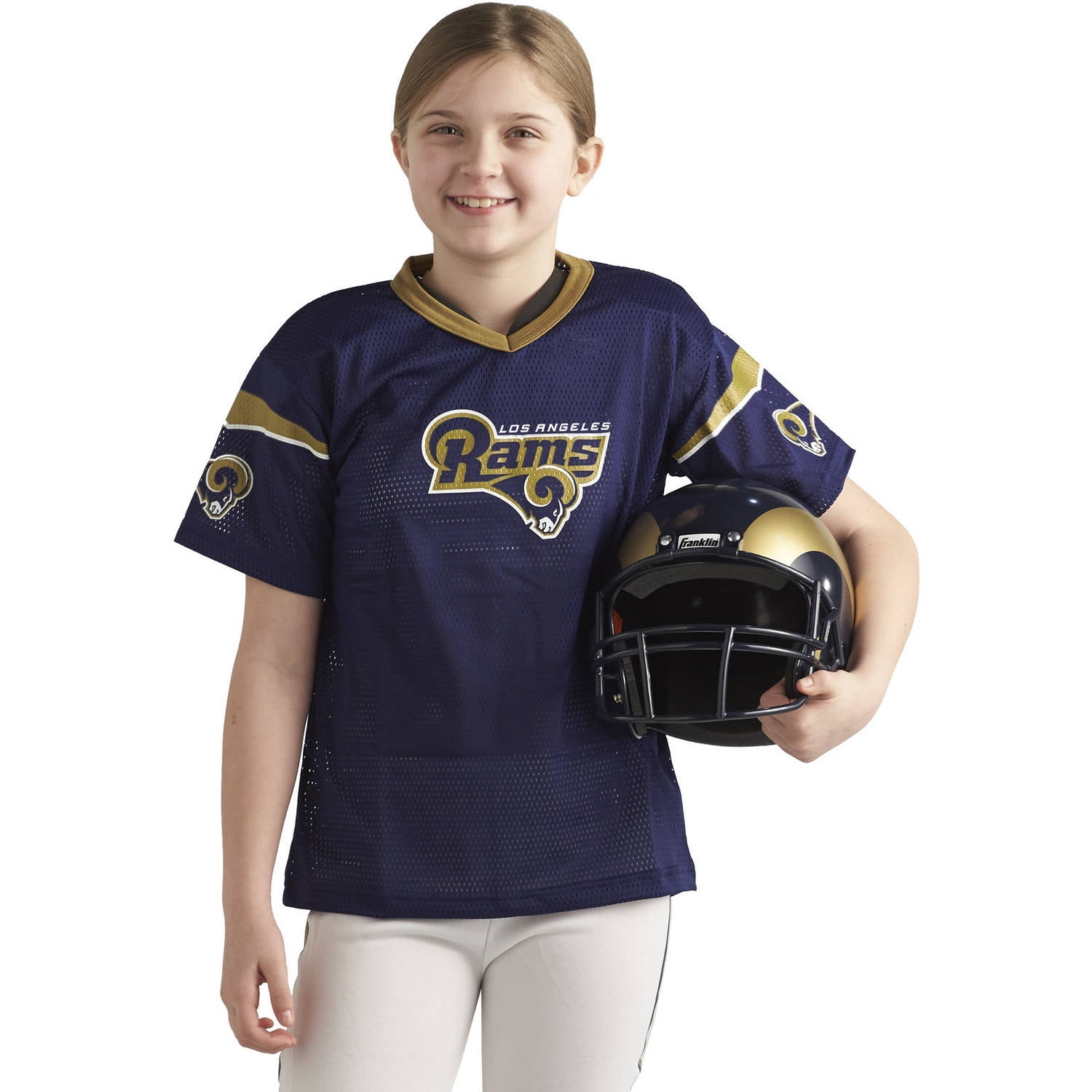 Franklin Sports NFL Los Angeles Rams Youth Licensed Deluxe Uniform Set, Medium