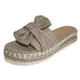 thumbnail image 3 of SACFOF Womens Espadrilles Slip on Wedge Sandals Casual Slides Bow Tie Platform Open Toe Summer Dressy Mules Shoes, 3 of 4