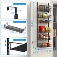 thumbnail image 4 of VyGrow 6-Tier 12.3" W Narrow Over the Door Pantry Organizer with Adjustable Basket, Pantry Door Organization for Pantry Kitchen Storage Room Spice Rack, Black, 4 of 6