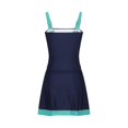 thumbnail image 6 of GEWSEY Women Tankini Bathing Suits Tummy Control Ruched Swimsuits Colorblock Drawstring Swimwear Navy, S, 6 of 7