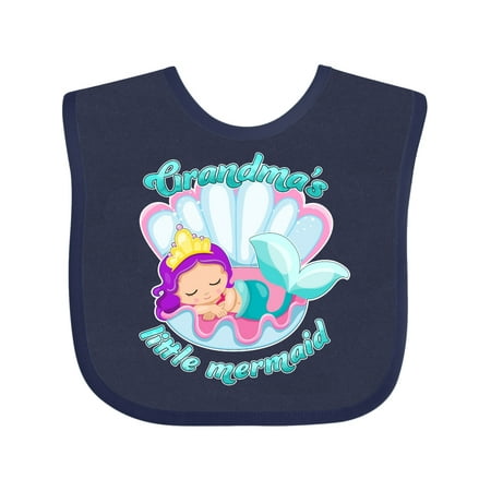 

Inktastic Grandma s Little Mermaid Gift Baby Girl Bib