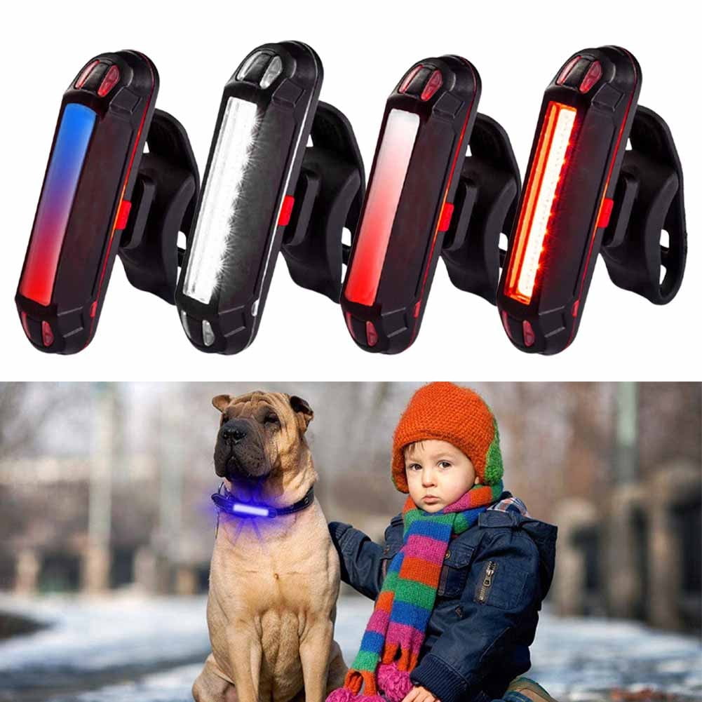 Feu Arrière LED Vélo USB Rechargeable avec Support Antidérapant pour