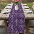 thumbnail image 4 of Purple Botanical Table Runner - 48 Inch Long Vintage Floral Plants Branch Cotton and Linen Blended Dress Scarves Farmhouse Table Runner for Kitchen Dining, Coffee Table, 13" x 48", 4 of 8