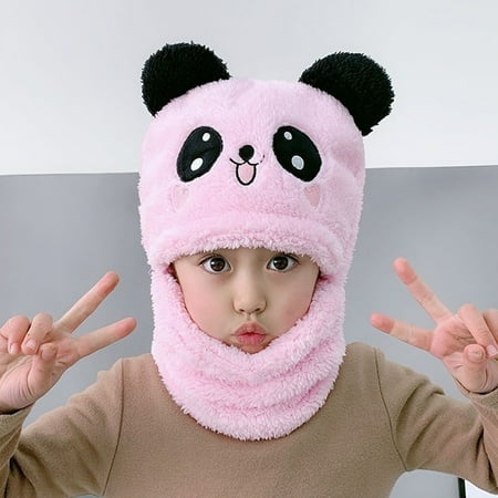 

Hats for women Bib Hat Girls And Boys Autumn And Winter Hats Qne-piece Thickened Warmth Cover Face Ear Protection Cap CHMORA
