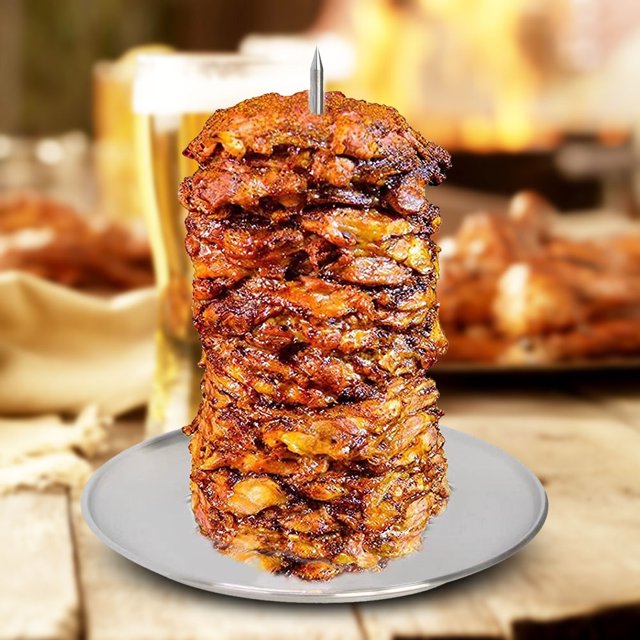 Estante de metal para barbacoa, pinchos de repuesto, soporte para asador de pollo con accesorios de mango Likrtyny Para estrenar