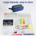 thumbnail image 4 of Estuche grande para lápices, gran capacidad, bolsa para bolígrafos, 3 compartimentos, bolsa de almacenamiento grande, estuche para rotuladores Zhivalor BST3066248-2, 4 of 5